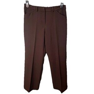 Worthington Modern Fit Ladies Chocolate Brown Dress Trousers Career Size 10